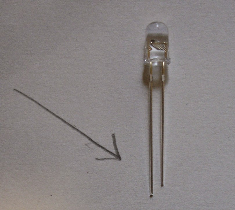 LED lights have two prongs, a positive (the long one) and a negative (the short one).