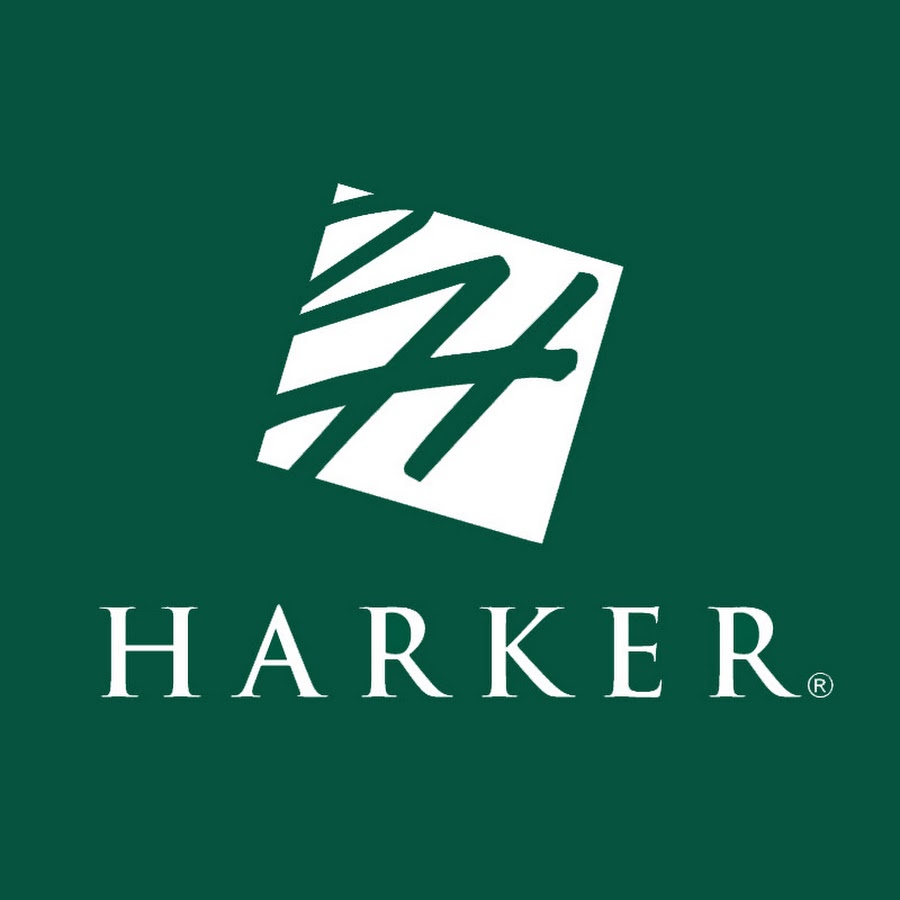 Harker Logo, green with white logo and text.